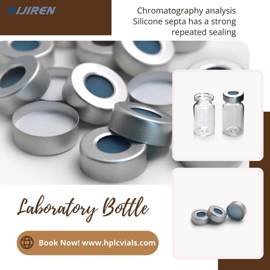 thumbnail image 2 of 1000 Pack 20mm Aluminum Crimp Vial Caps With PTFE/Silicone Septa For 6/10/20mL Lab Vials 2 of 5