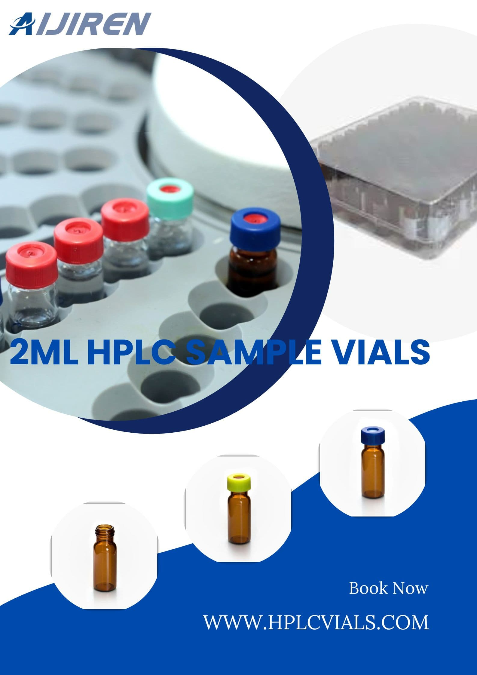 Vial de espacio de cabeza de 20 ml Viales de muestreador automático HPLC de 4 ml para PERKIN ELMER