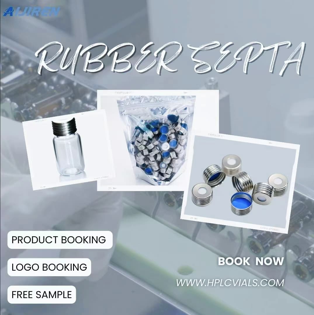 Laboratory Bottle PTFE Silicone white/Blue Rubber Septa Cap