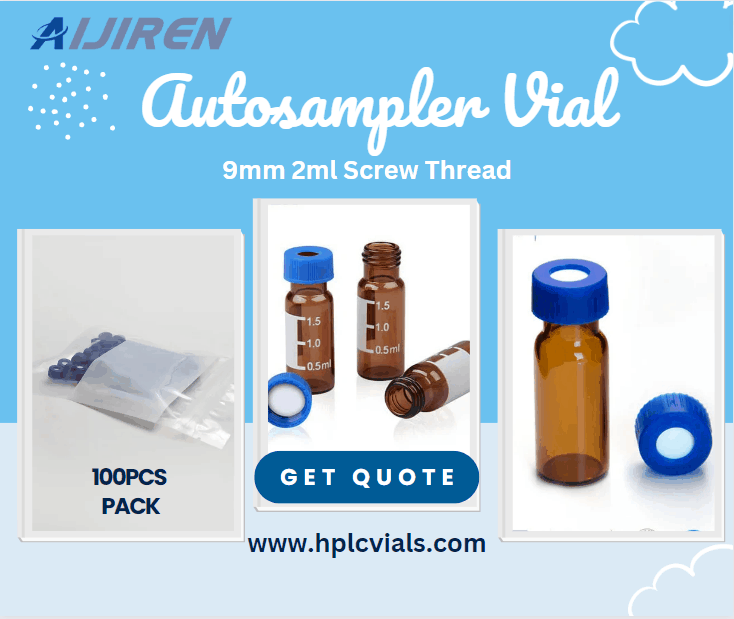 20ml headspace vial9mm 2ml Screw Thread HPLC Autosampler Vial