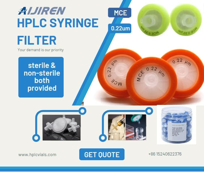 0.22μm MCE Pore Syringe Filters for Sale
