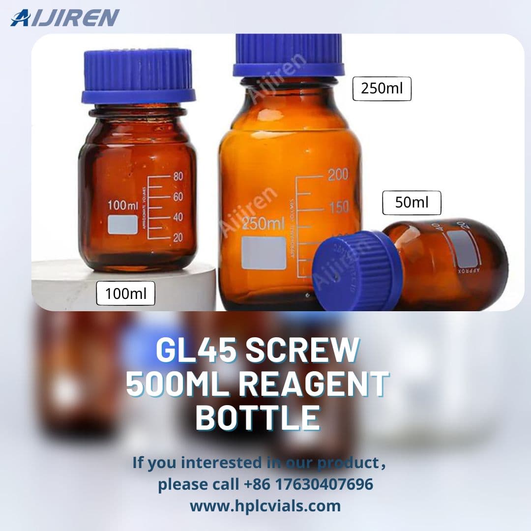 Laboratory Bottle GL45 Screw 500ml Transparent/Amber Reagent Bottle for Storage Sample