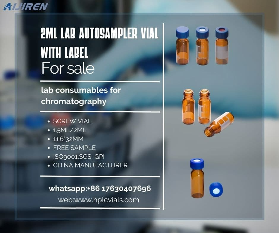 China manufacturer 2ml lab Autosampler Vial With Label lab consumables for chromatography