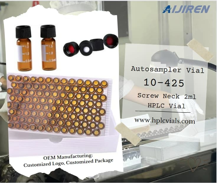 Lab vial 10-425 2ml Screw Thread HPLC Autosampler Vial Brosilicate Glass Vial