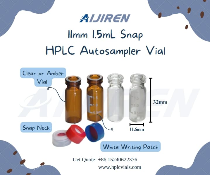 20ml headspace vial11mm Snap Ring 1.5ml Autosampler Vial