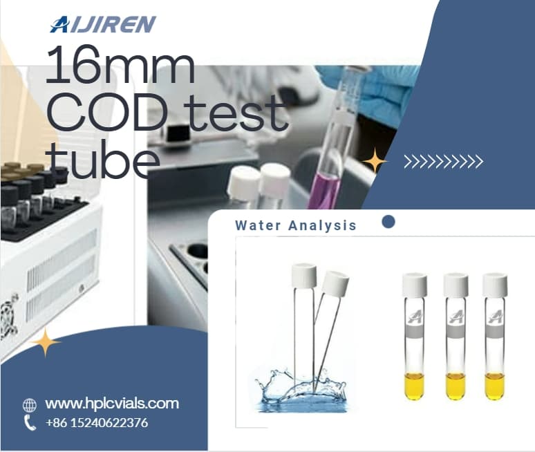 Fiala con spazio di testa da 20 mlVendita calda Aijiren Fiala di digestione COD in vetro da laboratorio per analisi di acqua limpida da 10 ml