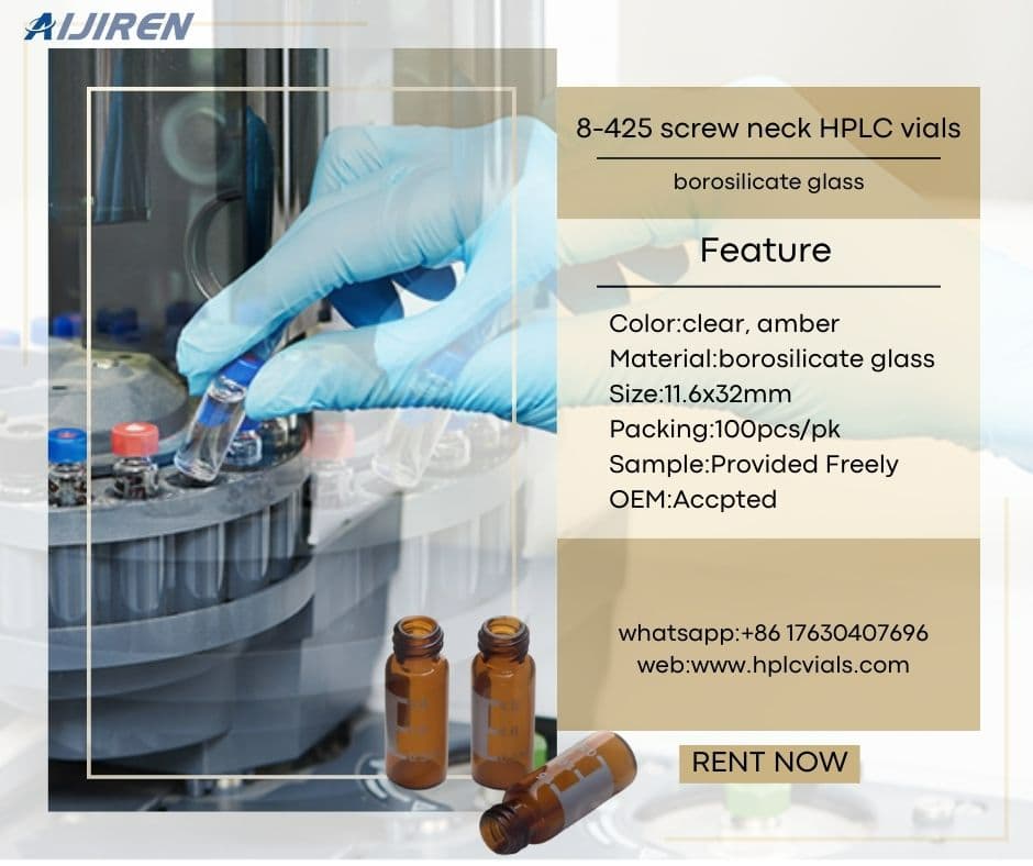 8-425 Screw Neck 1.5ml HPLC borosilicate glass vials for Chromatography, HPLC, GC