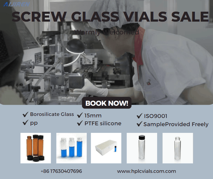 15-425 Thread,12ml Clear Screw1 Borosilicate Glass Vial with PTFE silicone septa