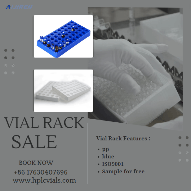 20ml headspace vialHot Sale 50 Holes Blue Vials Rack for 4ml Vials