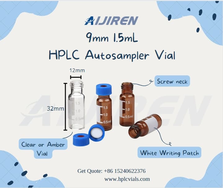 9mm 1.5mL HPLC Autosampler Vial