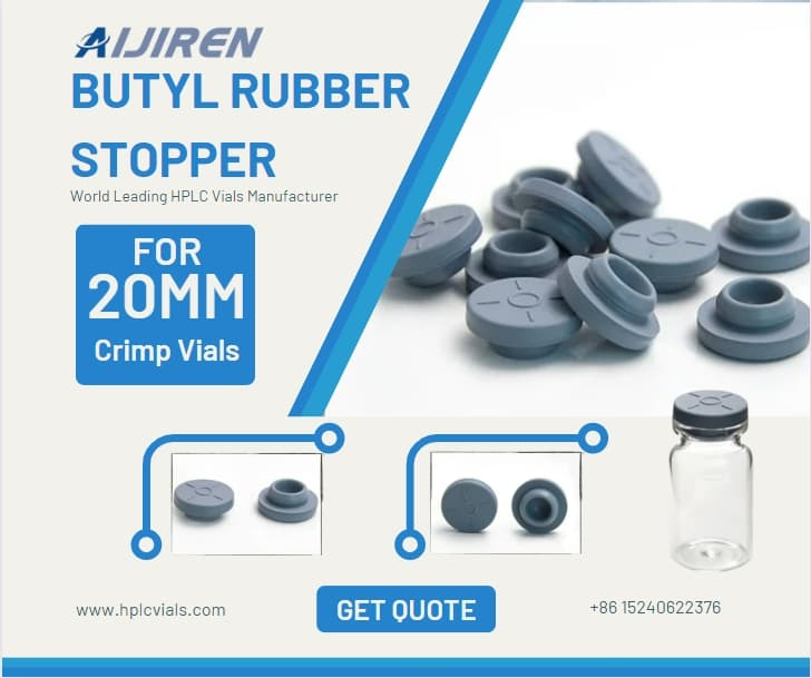 20ml headspace vialButyl Rubber Stopper for 20mm Crimp Vials