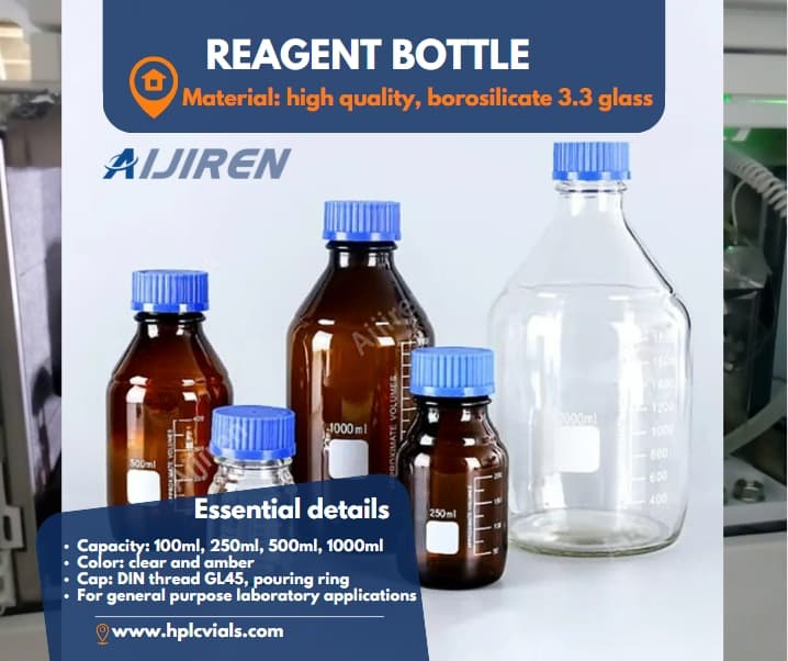 GL45 Borosilicate 3.3 Glass Reagent Bottle for Laboratory