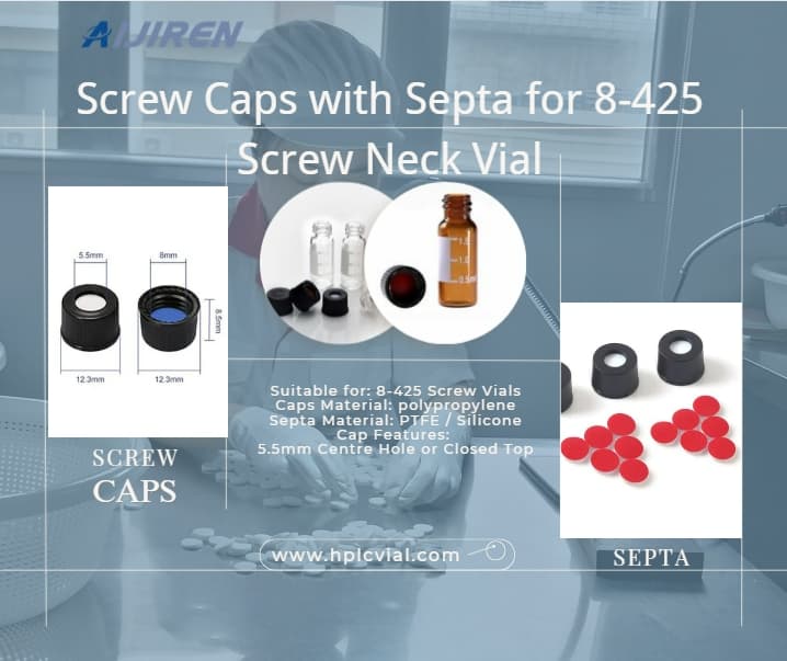 China Screw Caps with Septa for 8-425 Screw Neck Vial