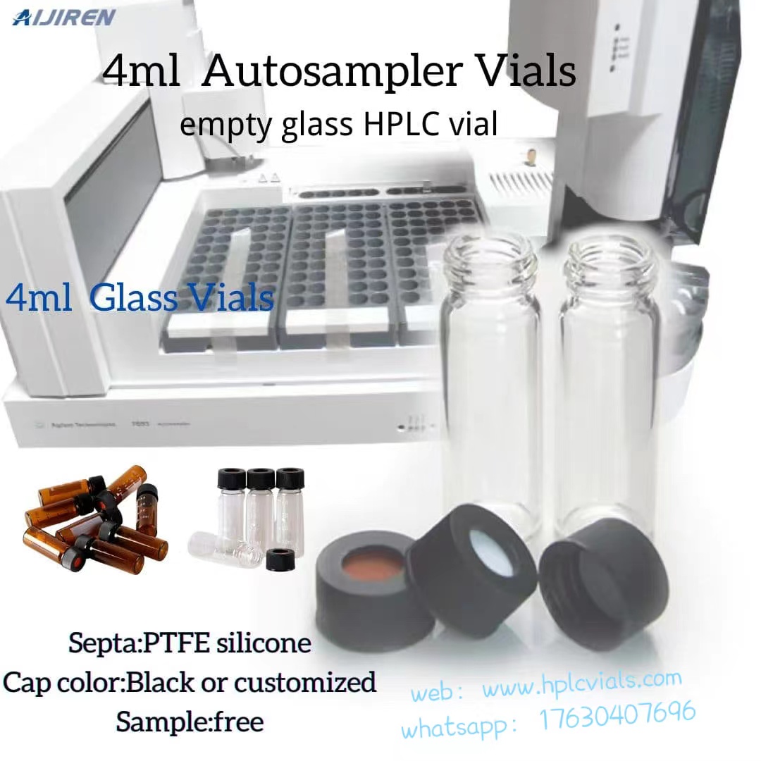 13-425 Thread 4ml Autosampler PTFE silicone Vials for lab chromatography analysis