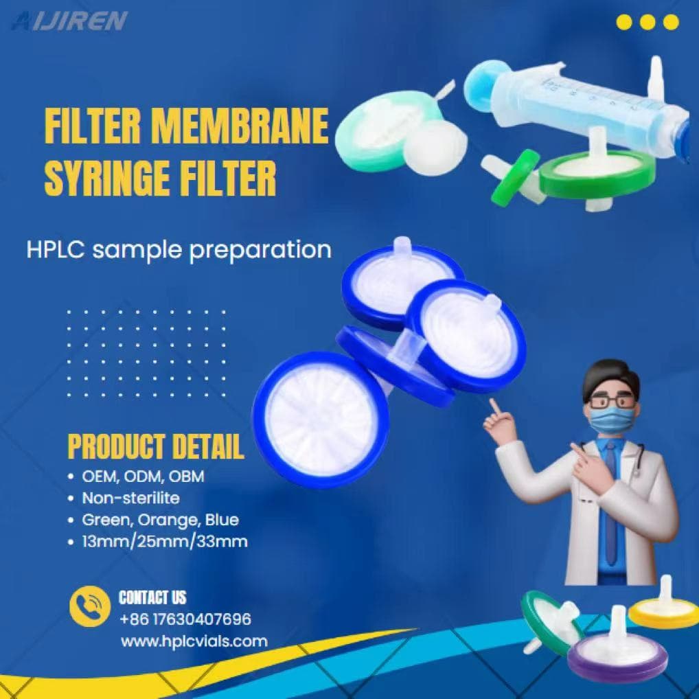 13\/25 mm,0,22 um PTFE-spuitfilter voor hplc