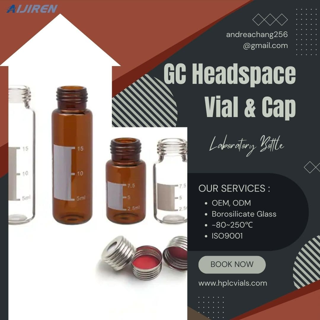 20ml headspace vial18mm screw top headspace vial with 10mm center hole metal screw cap