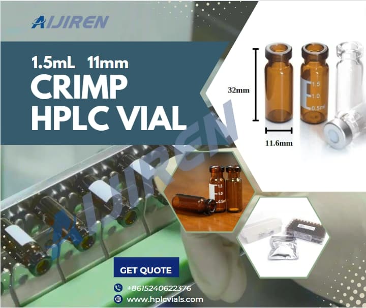20ml headspace vial1.5ml 11mm Brosilicate Glass Crimp HPLC Vial for Sale