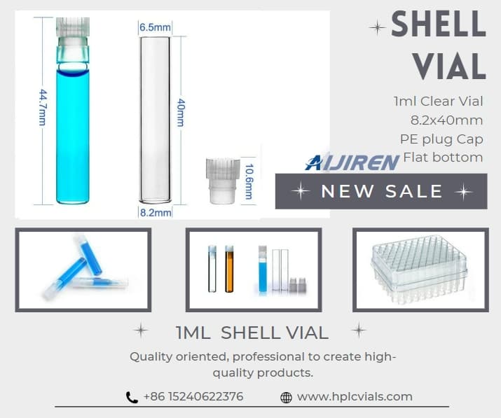 Vial con espacio de cabeza de 20 ml Vial a presión de 11 mm, 2 ml, transparente, con tapa a presión