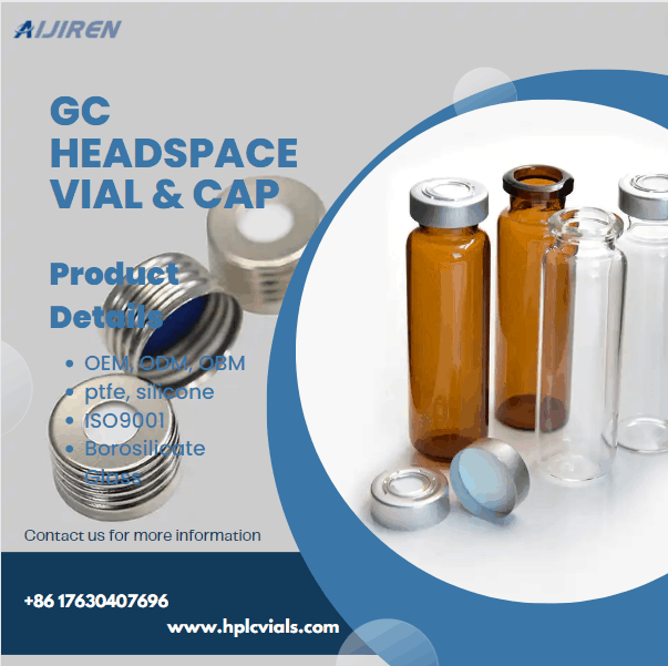 20ml headspace vial18mm headspace vial metal screw cap for Gas chromatography