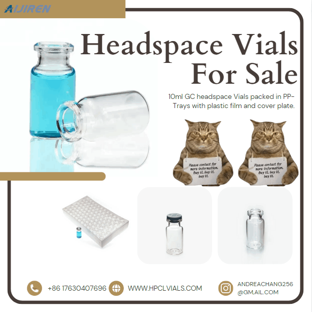 20ml headspace vialGas chromatography headspace Borosilicate Glass vials with PTFE, Silicone, Pharma-Fix Butyl Septa