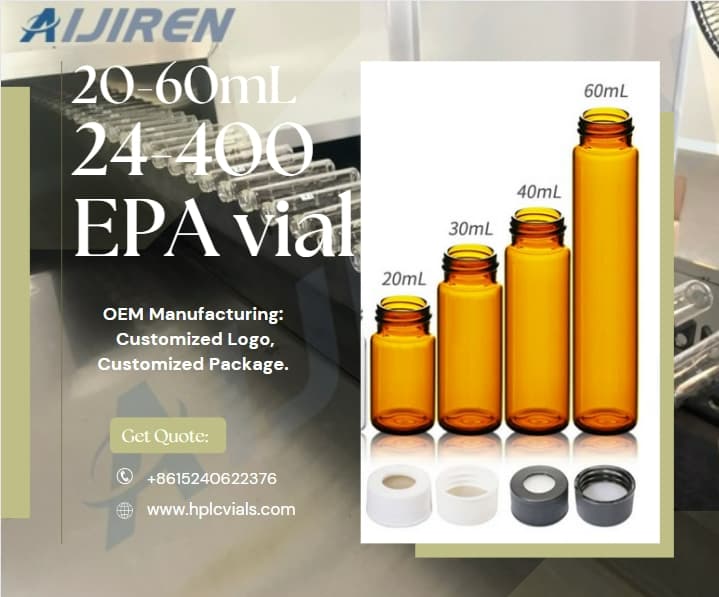 20ml headspace vial20-60mL 24-400 Glass Clear Amber EPA Vial