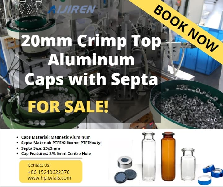 20mm Crimp Top Aluminum  Caps with Septa