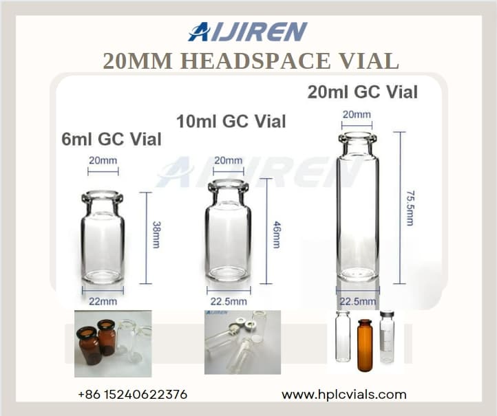 20ml headspace vial6-20ml 20mm Headspace Vial GC Vial