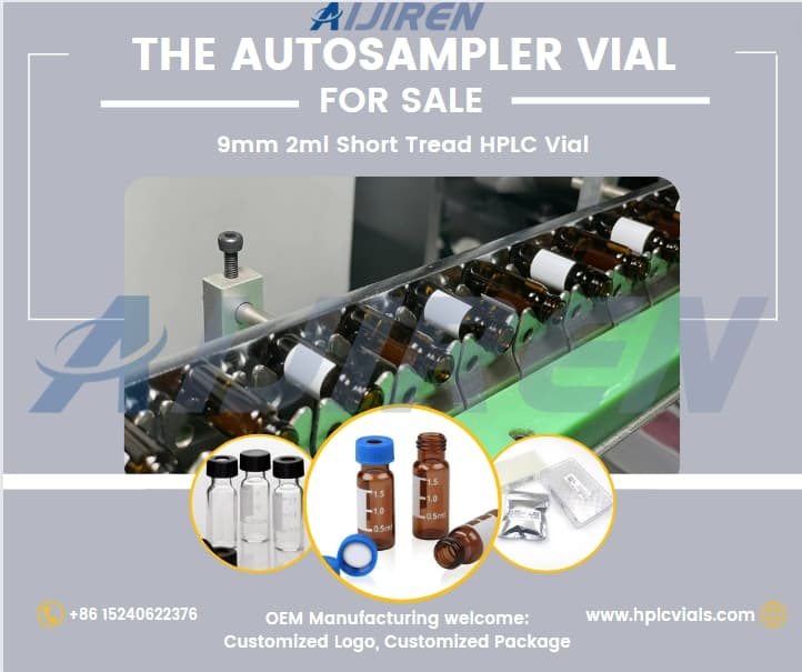 9mm 2ml Short Tread HPLC Vial Autosampler Vial