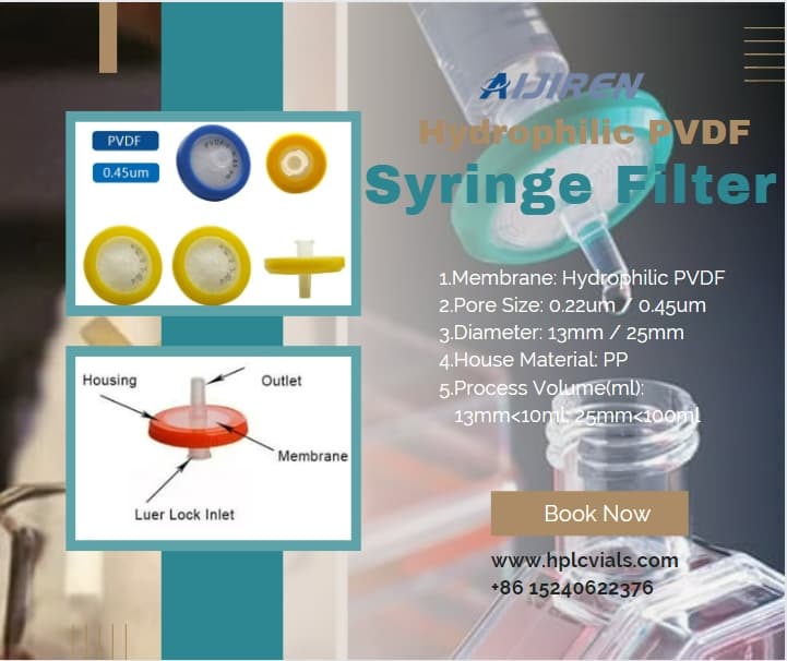 Hydrophilic PVDF Syringe Filter for Sale