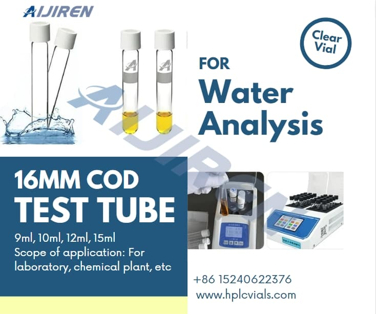 Provetta da 10-15 ml da 16 mm per l'analisi dell'acqua