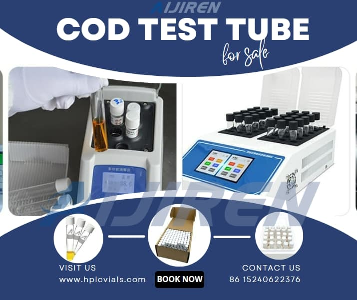 Fiala con spazio di testa da 20 mlVendita calda Aijiren Fiala di digestione COD in vetro da laboratorio per analisi di acqua limpida da 10 ml