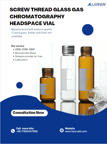 20ml headspace vial18 mm Screw Headspce Sample Vials  with screw magnetic cap