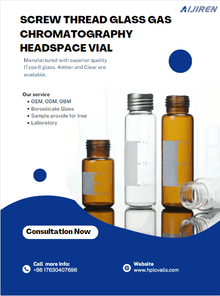 Frascos de headspace de 18 mm para PERKINELMER