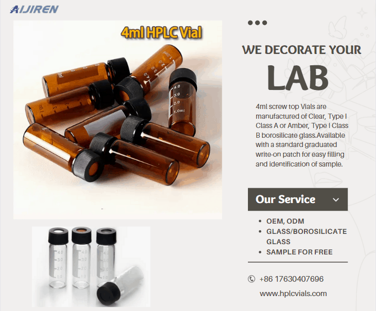 20 ml headspace vial13-425 schroefdraad glazen autosampler-flesjes met schroefdraad voor Aglient-systeem