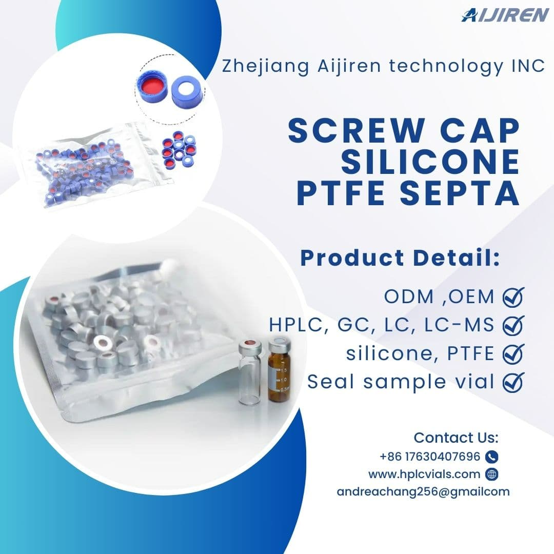 High quality 9mm Hplc Vials Closures and septa in wholesale price