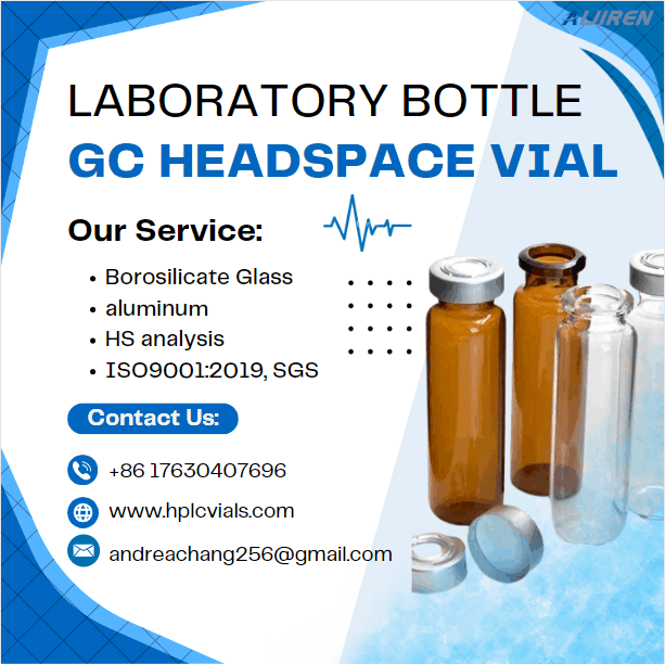 Borosilicate Glass 20ml GC headspace vial for Gas chromatography