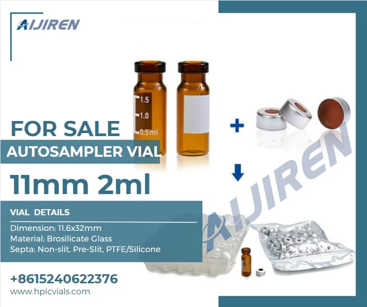 Vial de espacio de cabeza de 20 ml Vidrio de borosilicato 11,6x32 mm 2 ml Viales para muestreador automático de HPLC para laboratorio