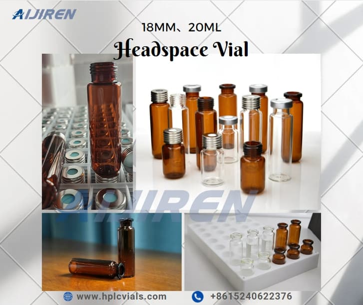 20-ml-Headspace-Fläschchen20-mm-Glas-Headspace-Fläschchen mit Bördelverschluss für GC