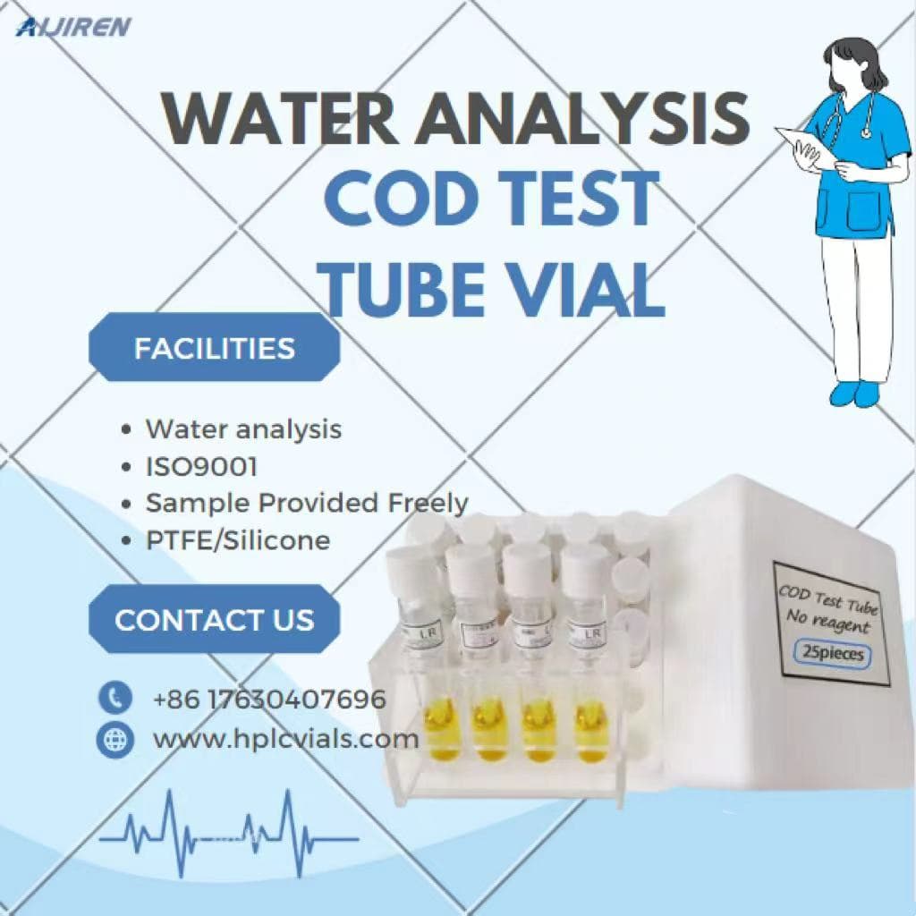 20 ml headspace-flaconCOD-reageerbuisflacon met conserveermiddeltablet voor wateranalyse