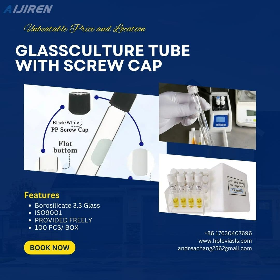 20ml headspace vialLaboratory Premium Borosilicate Glass Culture Tube vials for Water Testing Price