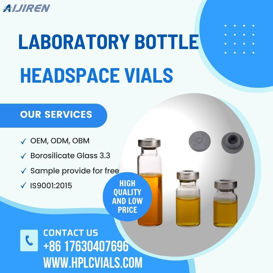 Laboratory gas chromatography ND20 Crimp-top headspace vials 20ml