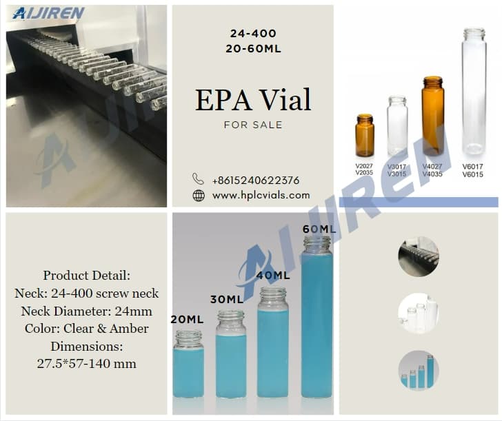 20ml headspace vial20-60mL EPA VOA Storage Vial for Laboratory