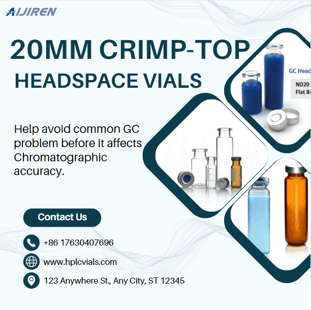20ml crimp-top headspace GC vials for Shimadzu Aglient GC-MS system