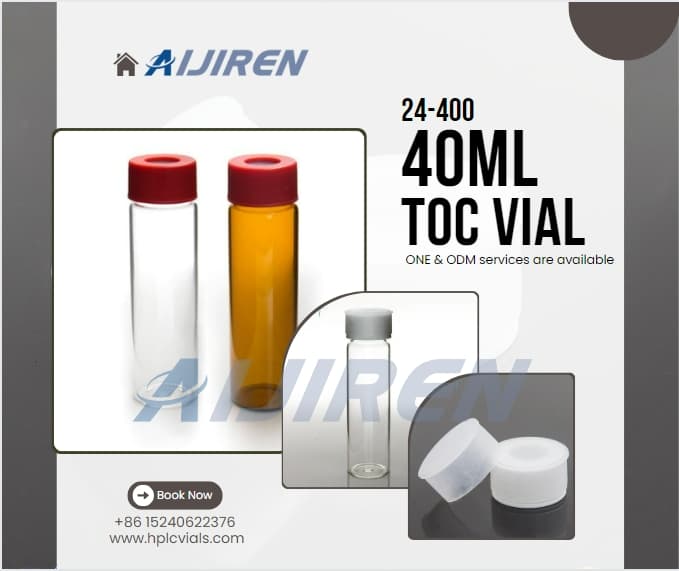 Vial con espacio de cabeza de 20 ml Vial con tornillo 24-400 Viales de TOC de 40 ml de Aijiren