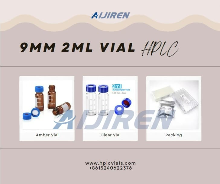 Vial con espacio de cabeza de 20 ml Viales para muestreador automático HPLC Cuello de tornillo de 9 mm