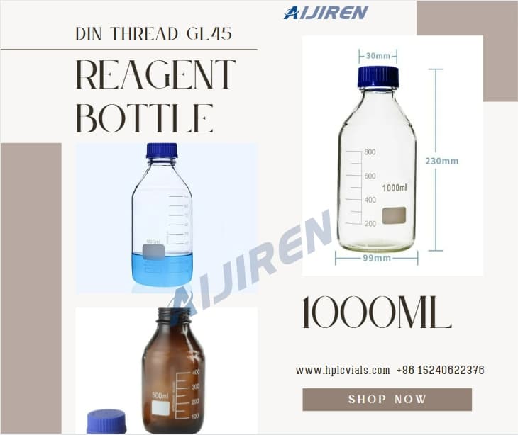 20 ml headspace-flacon DIN-schroefdraad GL45, schenkring, 1000 ml reagensfles