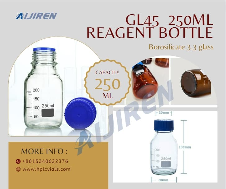 DIN thread GL45, pouring ring , Clear Reagent Bottle 250ml