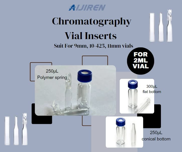 20ml headspace vial250ul 300ul Micro Inserts for Hplc Chromatography Vials