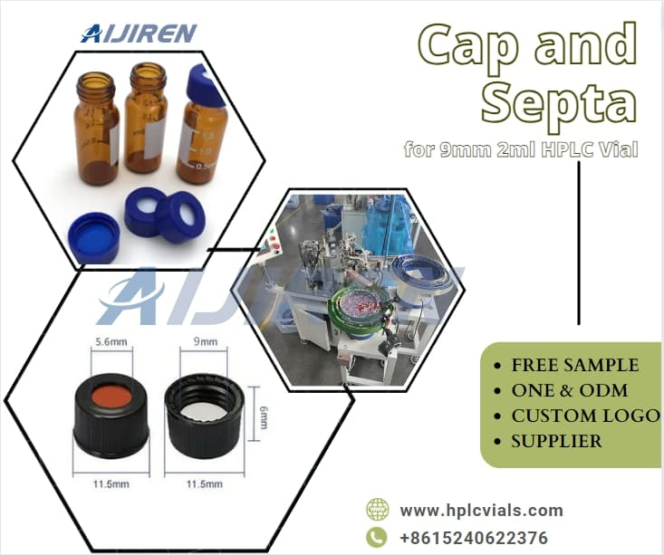 Screw Cap and Septa for 9mm 2ml Screw HPLC Vial