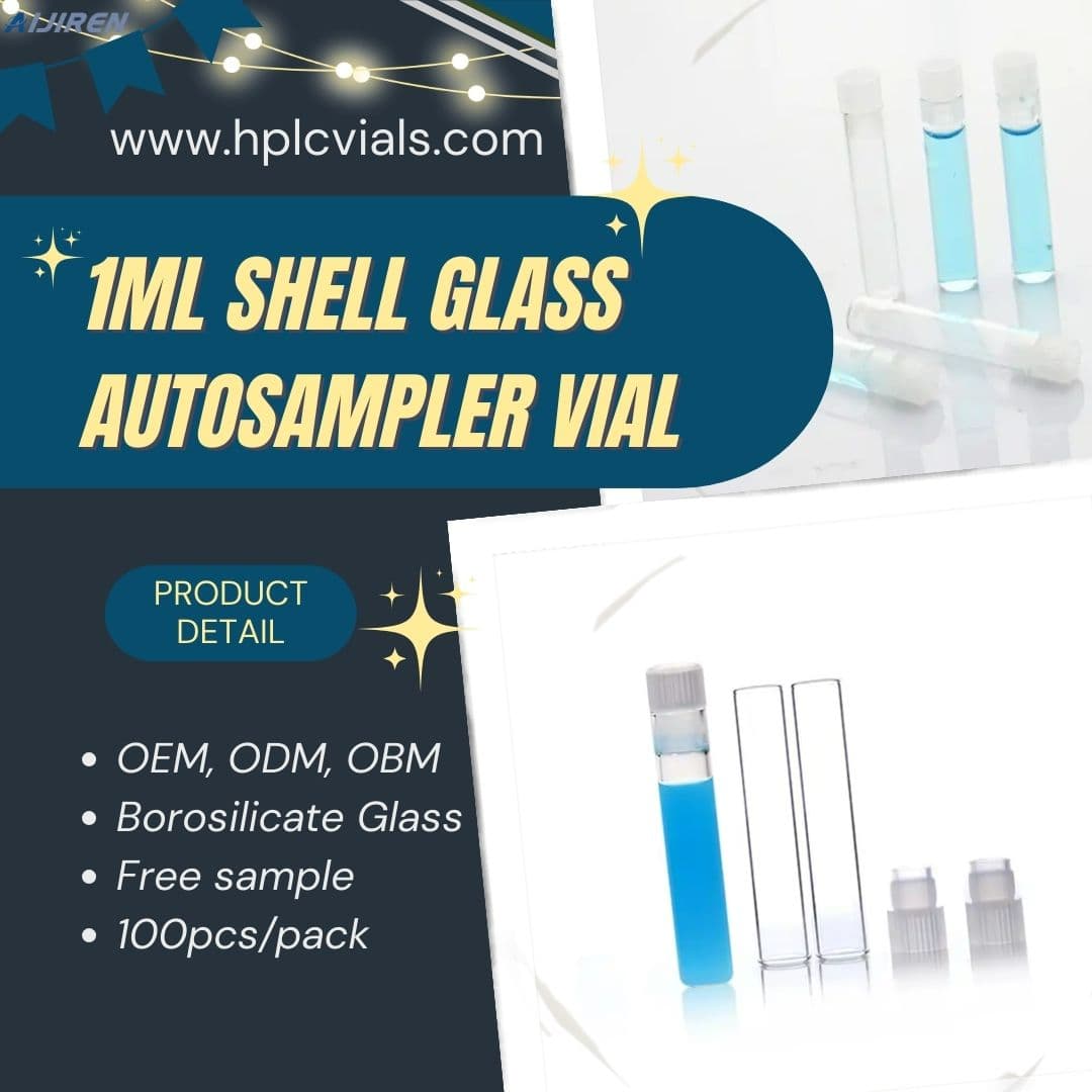 1ml small glass shell vial with PE soft plug Wholesale price